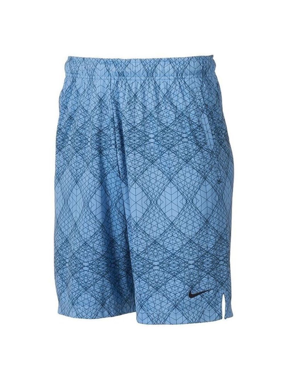 Nike Dri-Fit Training Shorts Geometric Line Basketball Mens S Blue Athletic